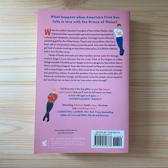 SOLD ON PANGOBOOKS - Book - Red, White and Royal Blue - Picture 2 of 4